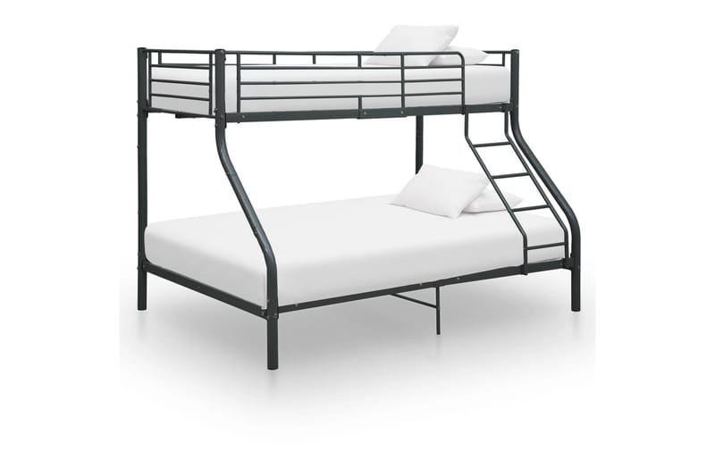 sengestel til køjeseng 140 x 200 cm/90 x 200 cm metal sort - Sort - Køjeseng - Køjeseng børn