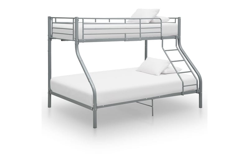 sengestel til køjeseng 140x200 cm/90x200 cm metal grå - Grå - Køjeseng - Køjeseng børn