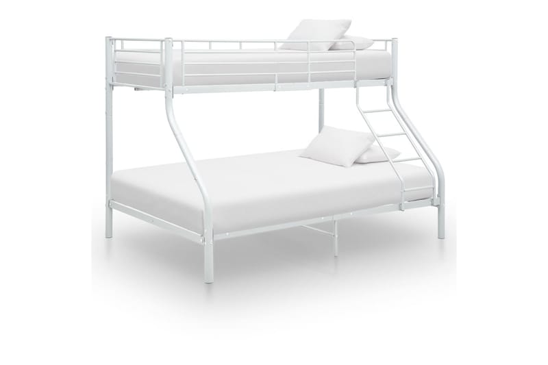 sengestel til køjeseng 140x200 cm/90x200 cm metal hvid - Hvid - Køjeseng - Køjeseng børn