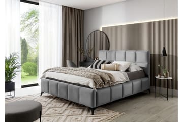 Kamble Sengeramme med Opbevaring 140x200 cm - Grå - Møbler - Senge - Sengeramme & sengestel