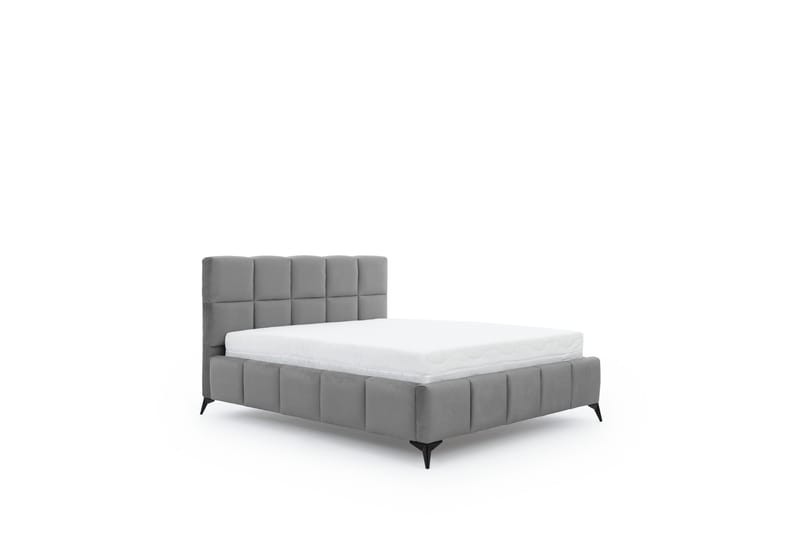 Kamble Sengeramme med Opbevaring 160x200 cm, Grå