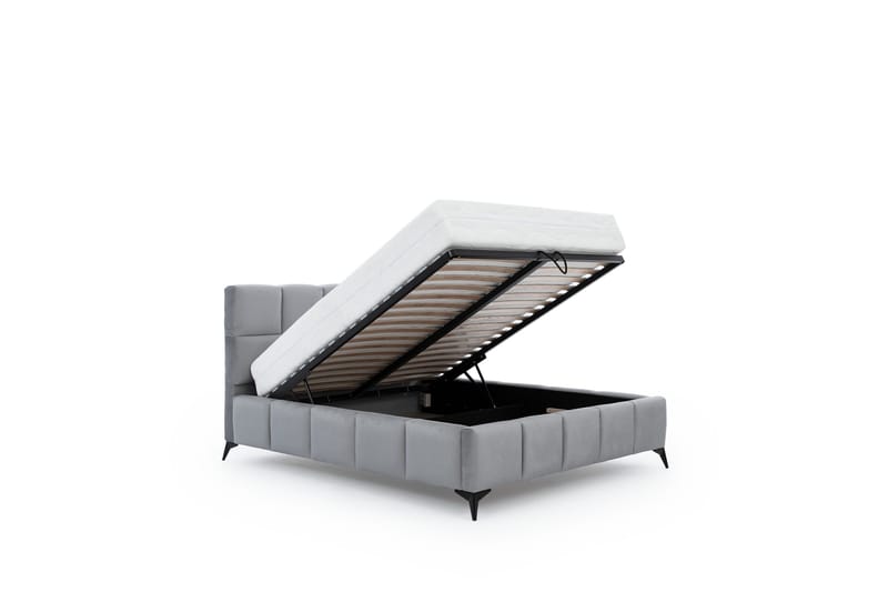 Kamble Sengeramme med Opbevaring 180x200 cm - Grå - Møbler - Senge - Sengeramme & sengestel