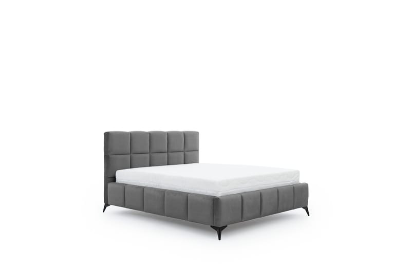 Kamble Sengeramme med Opbevaring 180x200 cm, Grå