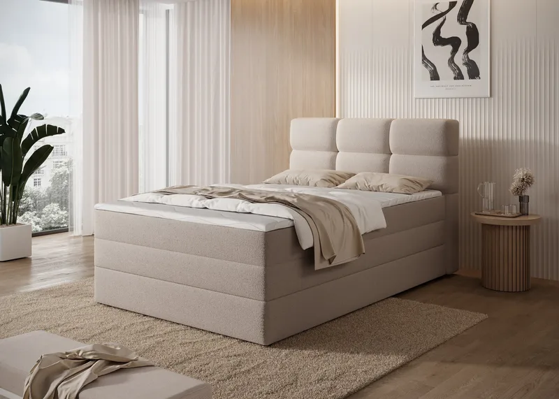 Kasped sengepakke kontinentalseng med opbevaring 120x200 cm - Paolli 18 - Møbler - Senge - Enkeltsenge