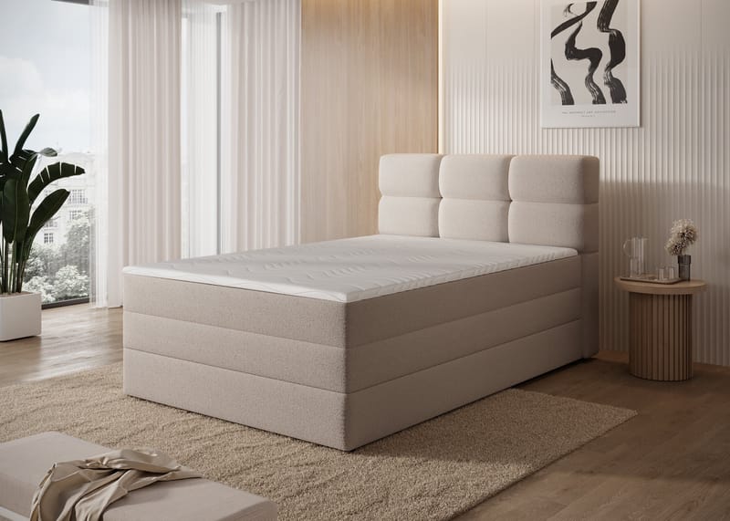 Kasped sengepakke kontinentalseng med opbevaring 120x200 cm - Paolli 18 - Møbler - Senge - Enkeltsenge