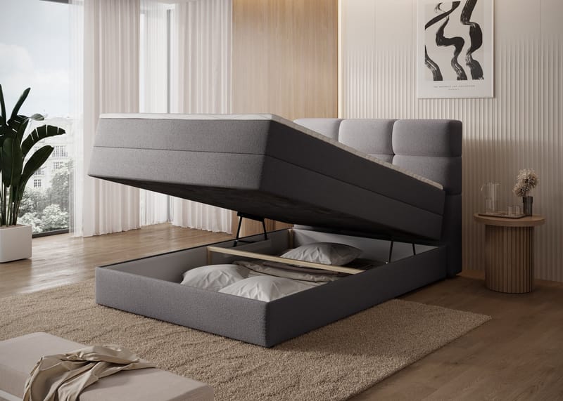 Kasped sengepakke kontinentalseng med opbevaring 140x200 cm - Paolli 04 - Møbler - Senge - Enkeltsenge