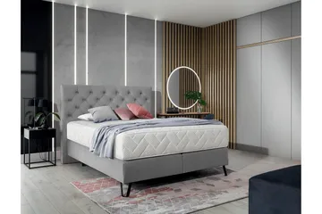Katsumi Sengepakke Boksseng 180x200 cm - Lysegrå - Møbler - Senge - Komplet sengepakke