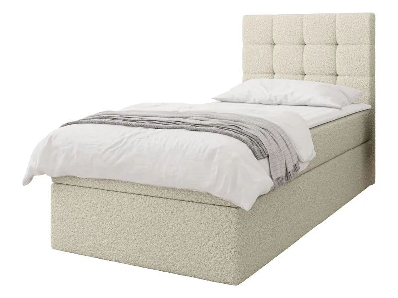 Kleiv kontinentalseng med opbevaring 100x200 cm - beige - Møbler - Senge - Enkeltsenge