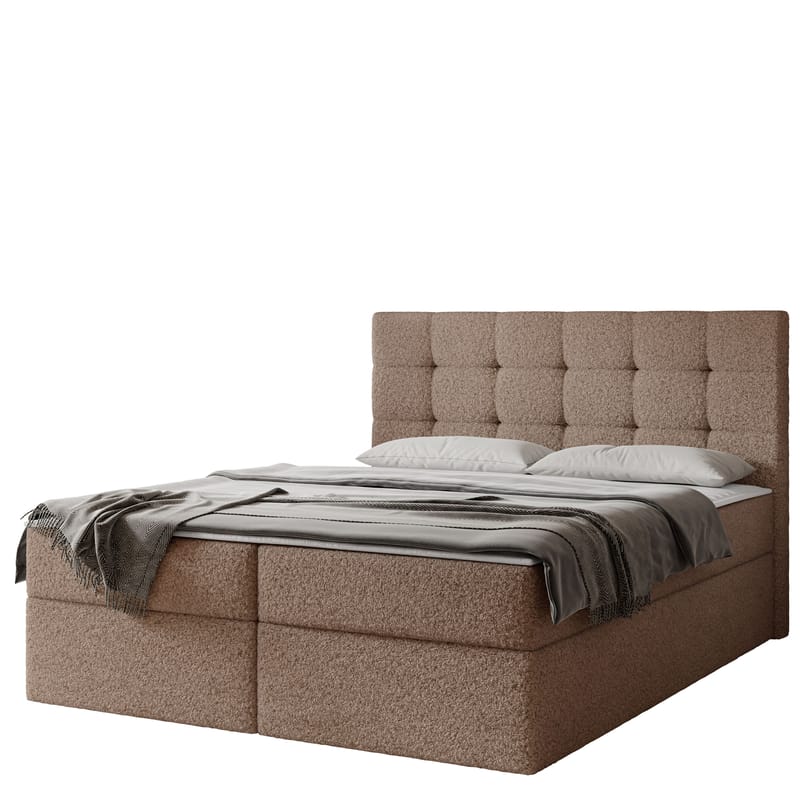 Kleiv kontinentalseng med opbevaring 180x200 cm - brun - Møbler - Senge - Enkeltsenge