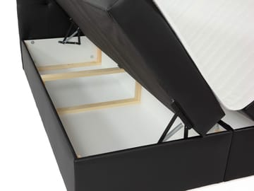 Kleiv kontinentalseng med opbevaring 180x200 cm - grå - Møbler - Senge - Enkeltsenge