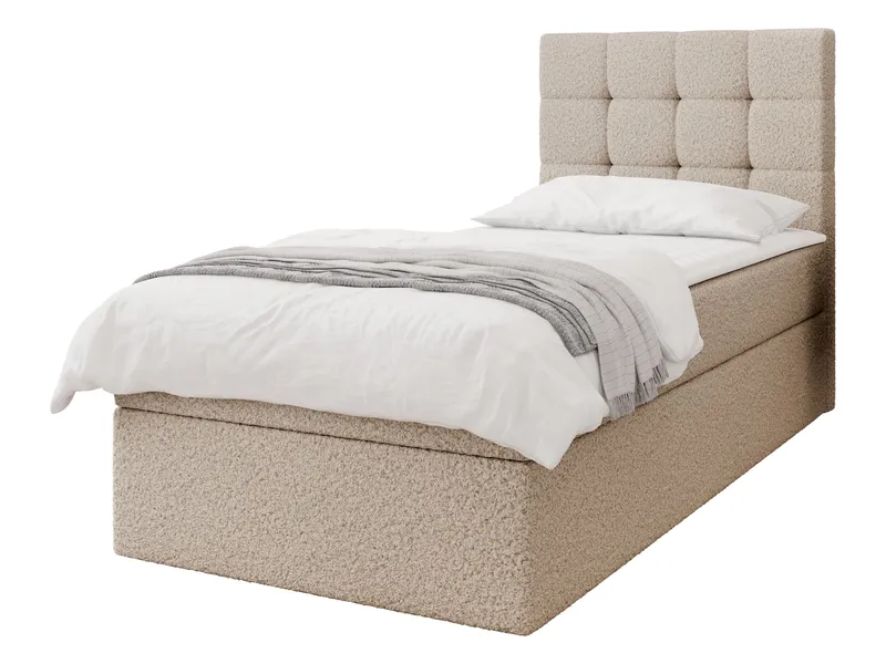 Kleiv kontinentalseng med opbevaring 80x200 cm - beige - Møbler - Senge - Enkeltsenge