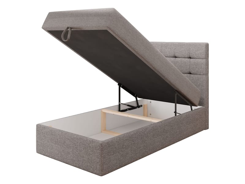 Kleiv kontinentalseng med opbevaring 80x200 cm - beige - Møbler - Senge - Enkeltsenge