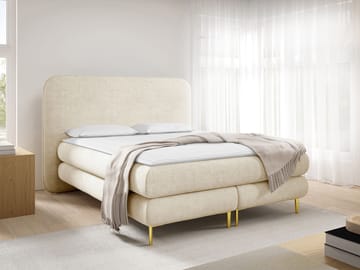 Komplet kontinentalseng AMARETTO Nazar 225.01 180x200 cm - lys beige - Møbler - Senge - Komplet sengepakke