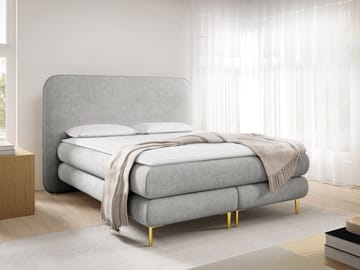 Komplet kontinentalseng AMARETTO Nazar 225.05 180x200 cm - lysegrå - Møbler - Senge - Komplet sengepakke