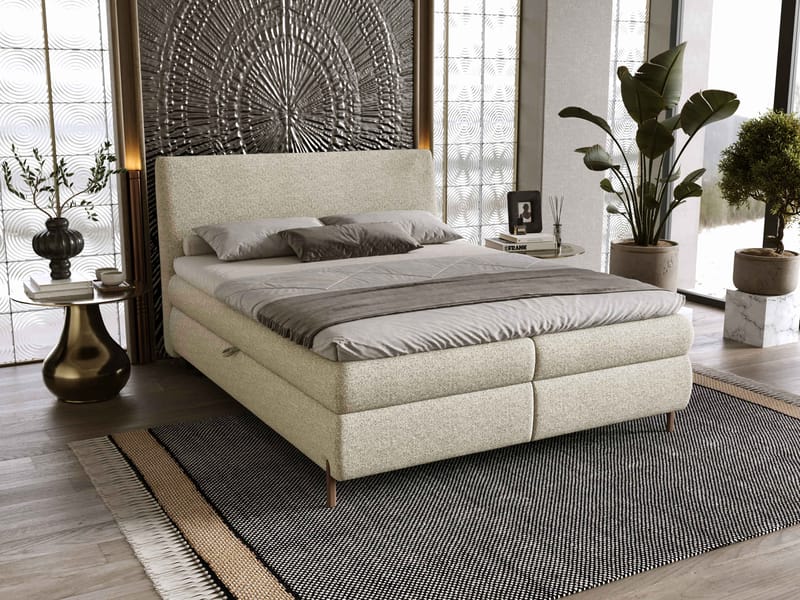 Komplet kontinentalseng EVIA Adventure 06 180x200 cm - beige - Møbler - Senge - Komplet sengepakke