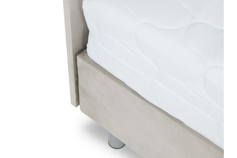 Adeliza Kontinentalseng 120x200 cm+Panel 60 cm - Grå - Komplet sengepakke