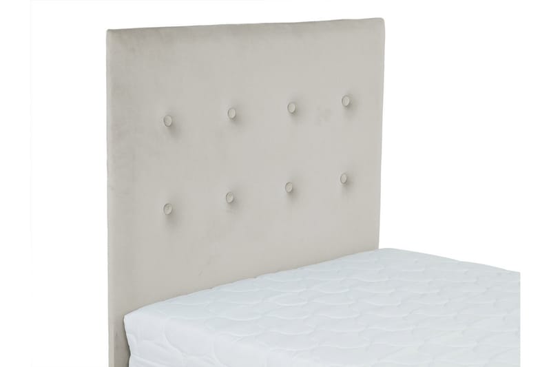 Adeliza Kontinentalseng 120x200 cm+Panel 60 cm - Grå - Komplet sengepakke