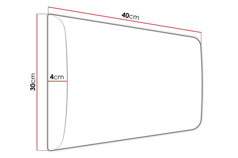 Adeliza Kontinentalseng 120x200 cm+Panel 40 cm - Hvid - Komplet sengepakke