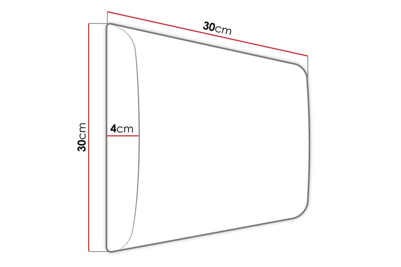 Adeliza Kontinentalseng 120x200 cm+Panel 30 cm - Hvid - Komplet sengepakke