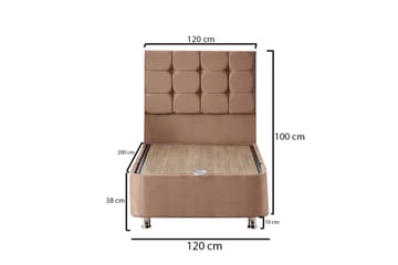 Adilen Kontinentalseng 120x200 cm - Lysebrun - Møbler - Senge - Komplet sengepakke