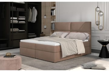 Amberan Sengepakke 160x200 cm - Lysebrun - Møbler - Senge - Komplet sengepakke