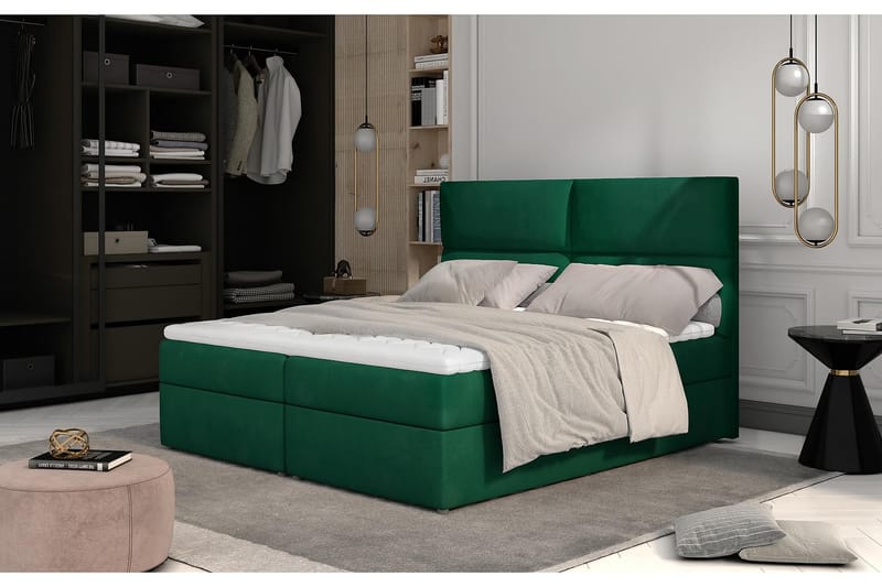 Amberan Sengepakke 180x200 cm - Grøn - Komplet sengepakke