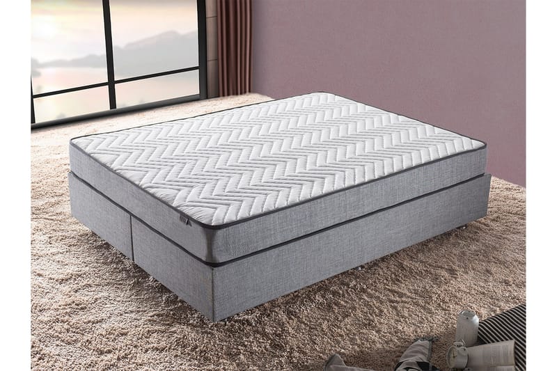 Argentu Kontinentalseng 150x200 cm - Grå - Møbler - Senge - Komplet sengepakke