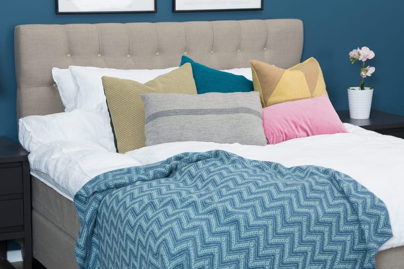 Bed Deluxe Komplet Sengepakke 180x200 cm - Beige - Møbler - Senge - Kontinentalsenge