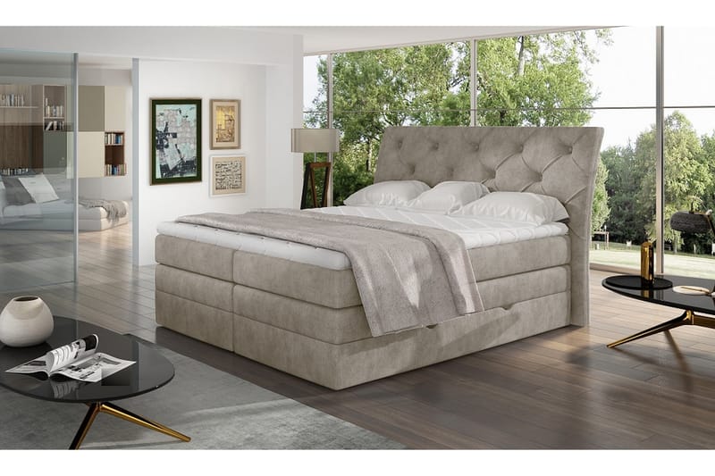 Bellamir Sengepakke 140x200 cm - Beige - Møbler - Senge - Komplet sengepakke