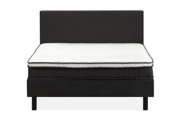 Komplet sengepakke Divine Komplet Sengepakke 120x200 cm Med sengegavl Med sengeben Divine sengegavl 160 cm 160x200 Mørkegrå - Møbler - Senge - Enkeltsenge