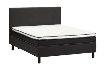 Komplet sengepakke Divine Komplet Sengepakke 120x200 cm Med sengegavl Med sengeben Divine sengegavl 160 cm 160x200 Mørkegrå - Møbler - Senge - Enkeltsenge