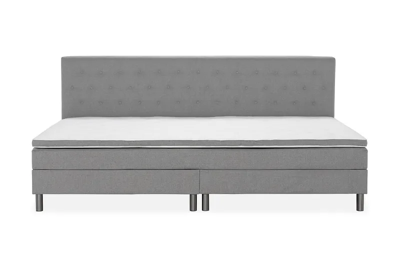 Ella Familieseng 280x210  cm - (+Flere valg) Lysegrå - Møbler - Senge - Kontinentalsenge