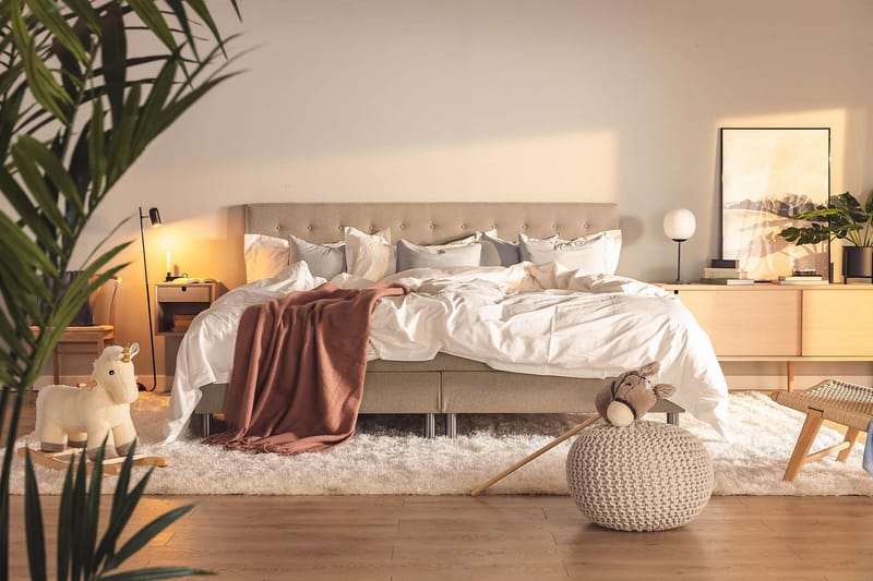 Ella Familieseng Sengepakke 240x200  cm - (+Flere valg) Muldvarp - Møbler - Senge - Kontinentalsenge