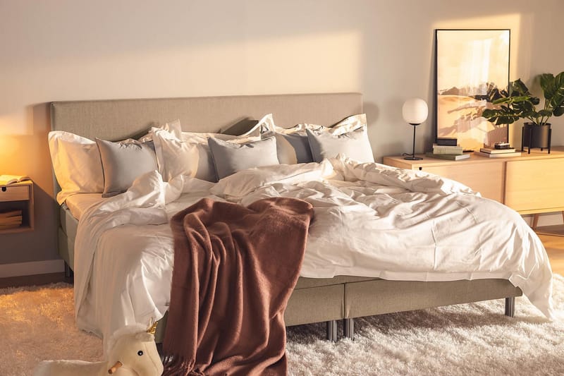 Ella Familieseng Sengepakke 240x210  cm - (+Flere valg) Muldvarp - Møbler - Senge - Komplet sengepakke