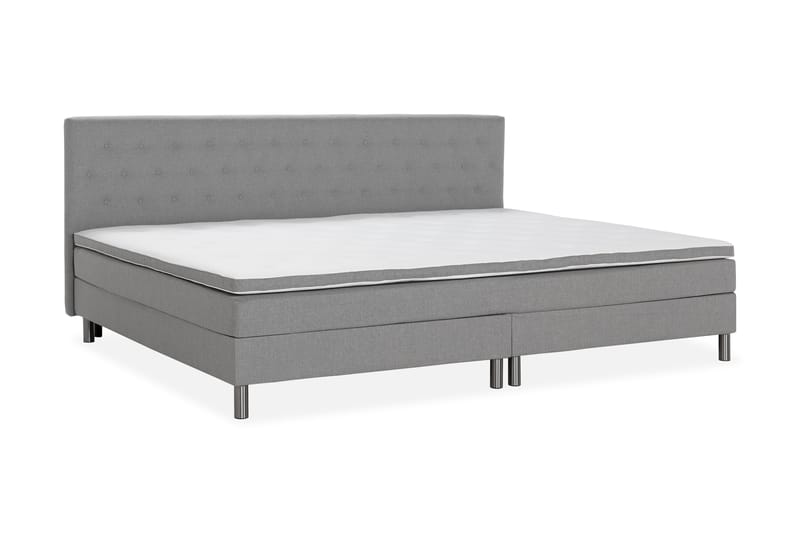 Ella Familieseng Sengepakke 280x200  cm - (+Flere valg) Lysegrå - Møbler - Senge - Komplet sengepakke