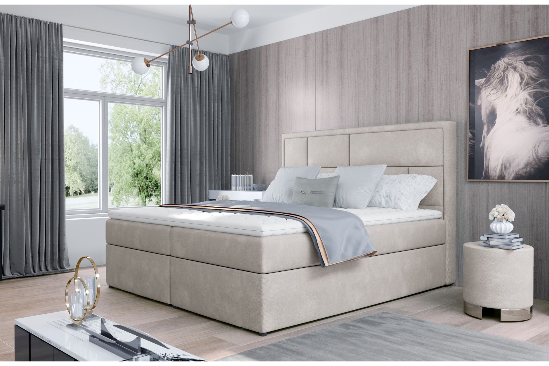 Emeron Sengepakke 140x200 cm - Beige - Møbler - Senge - Komplet sengepakke