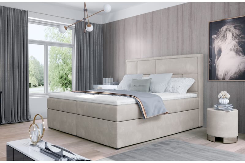 Emeron Sengepakke 140x200 cm - Beige - Møbler - Senge - Komplet sengepakke