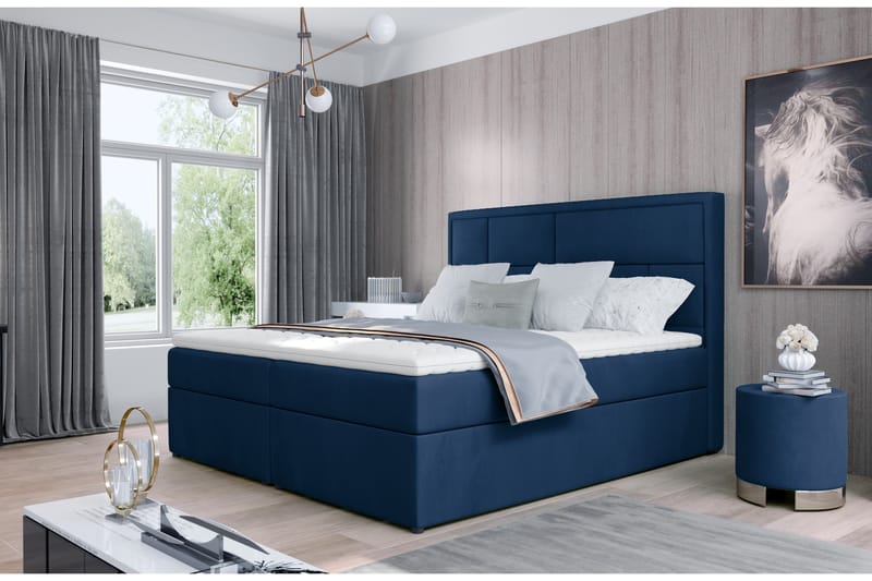 Emeron Sengepakke 140x200 cm - Blå - Komplet sengepakke