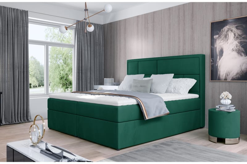 Emeron Sengepakke 140x200 cm - Grøn - Komplet sengepakke