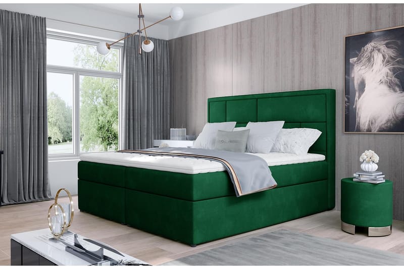 Emeron Sengepakke 160x200 cm - Grøn - Komplet sengepakke