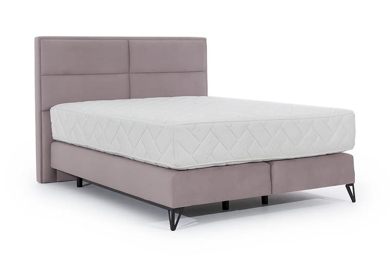Kasyap Sengepakke Boksseng 180x200 cm - Lys lyserød - Møbler - Senge - Komplet sengepakke