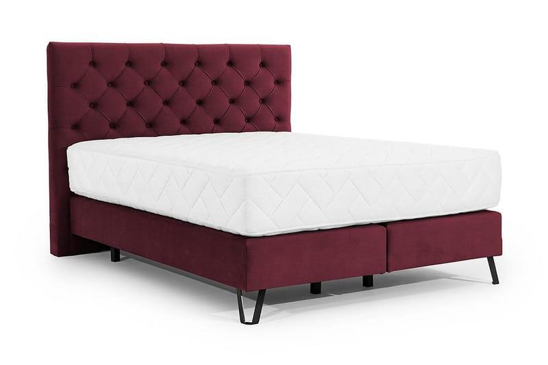 Katsumi Sengepakke Boksseng 160x200 cm - Mørke lyserød - Komplet sengepakke - Boxmadras & boxseng
