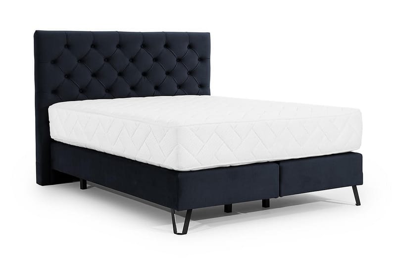 Katsumi Sengepakke Boksseng 160x200 cm - Mørkeblå - Komplet sengepakke - Boxmadras & boxseng