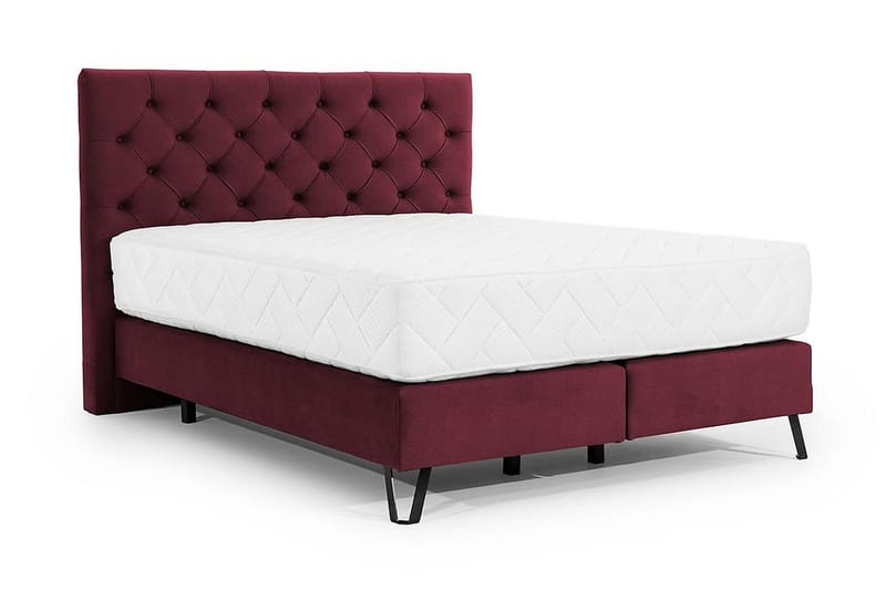 Katsumi Sengepakke Boksseng 180x200 cm - Mørke lyserød - Komplet sengepakke - Boxmadras & boxseng