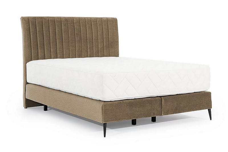 Katsuo Sengepakke Boksseng 140x200 cm - Beige - Møbler - Senge - Komplet sengepakke