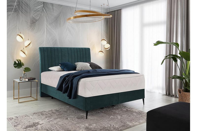 Katsuo Sengepakke Boksseng 140x200 cm - Mørkeblå - Møbler - Senge - Komplet sengepakke