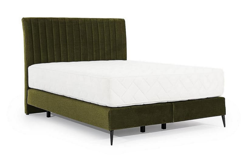 Katsuo Sengepakke Boksseng 140x200 cm - Mørkegrøn - Komplet sengepakke - Boxmadras & boxseng