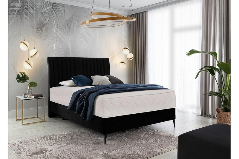Katsuo Sengepakke Boksseng 140x200 cm - Sort - Møbler - Senge - Komplet sengepakke