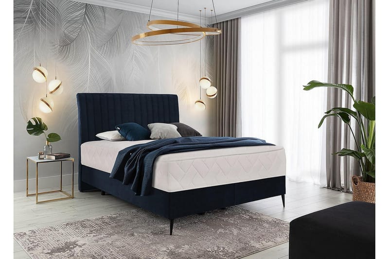 Katsuo Sengepakke Boksseng 180x200 cm - Mørkeblå - Møbler - Senge - Komplet sengepakke