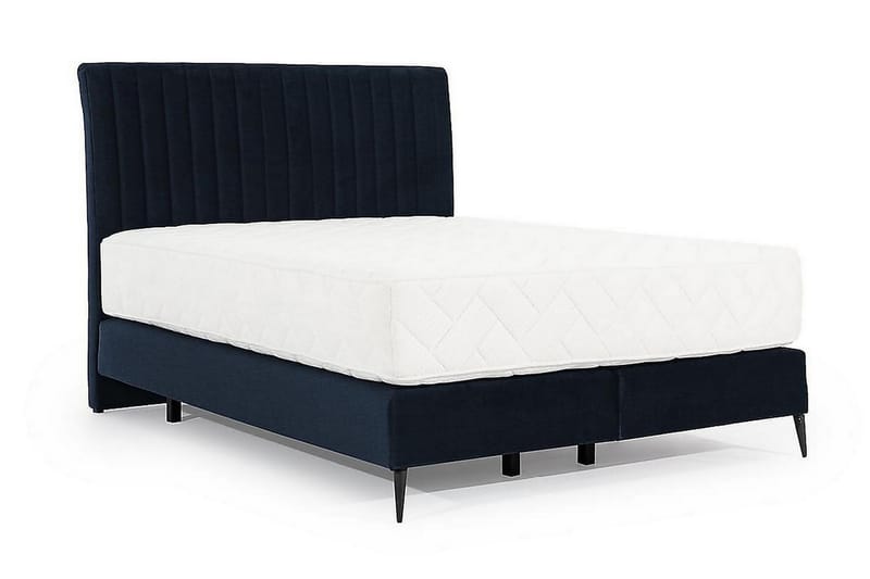 Katsuo Sengepakke Boksseng 180x200 cm - Mørkeblå - Komplet sengepakke - Boxmadras & boxseng